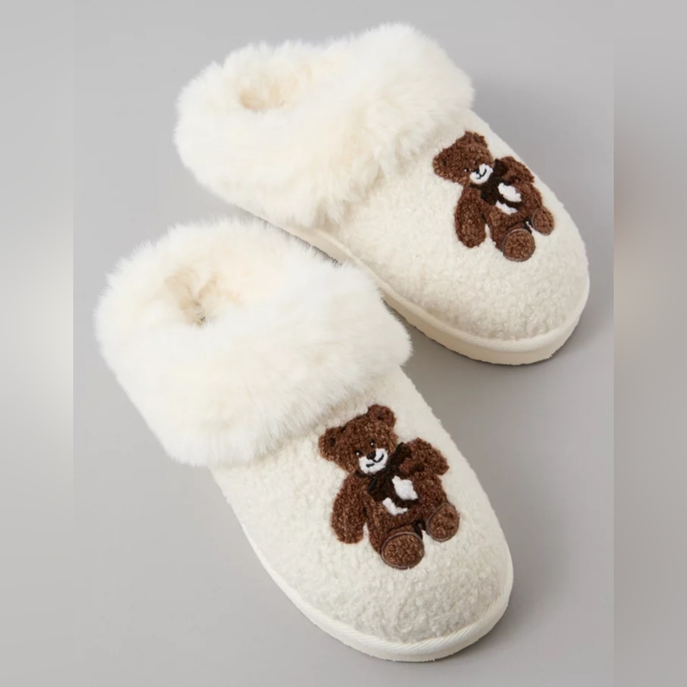 American Eagle Teddy Bear Slippers
